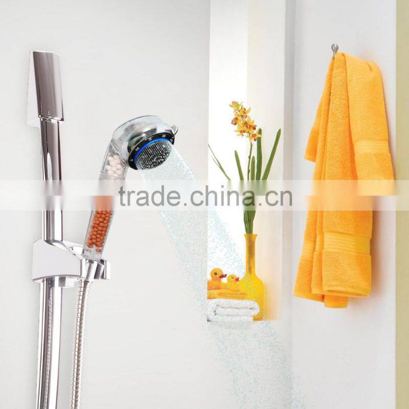 Filtered Hand Held Shower Head Filtration, High Pressure Rainfall Spa Water Saving, Negative Ionic Ion Flow Filter Handheld Show