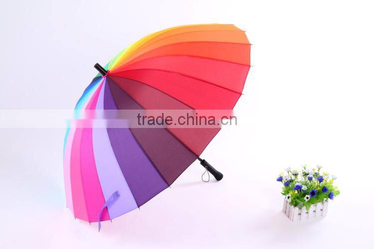 24 RIBS rainbow Alibaba China supplier Wholeslae Custom Brand OEM/ODM Professional golf umbrella