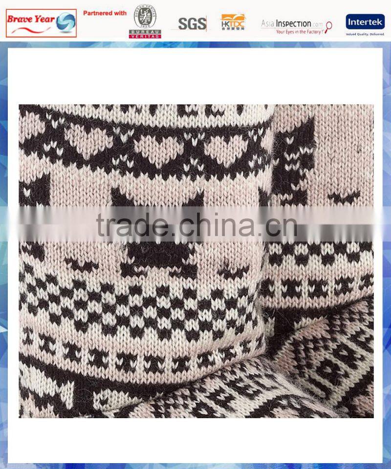 Jacquard owl pattern italian winter boots /long boot women