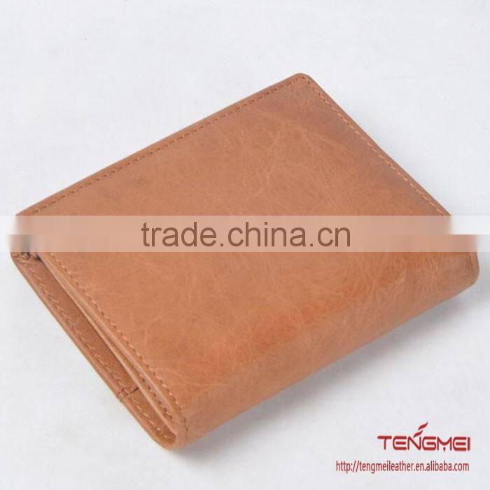Top layer cow leather money clip wallet for men and women