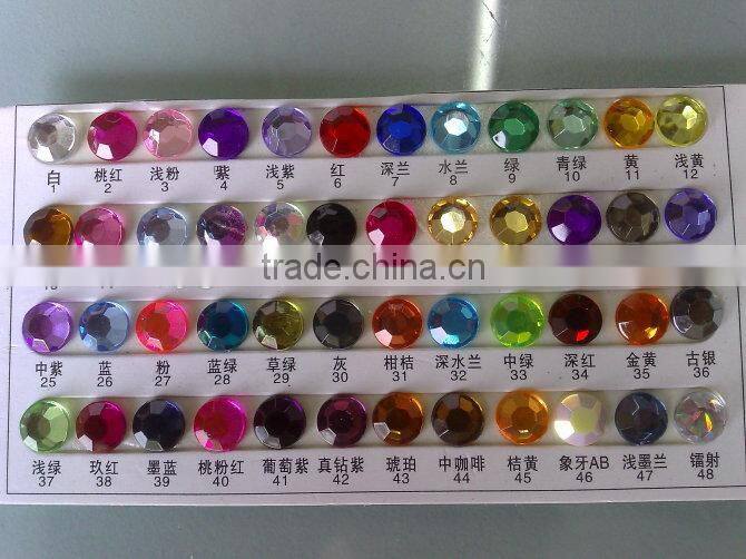 LUCKY highest quality flat back sew-on acrylic stone acryl strass