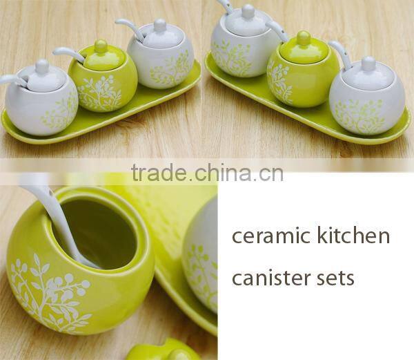 customize ceramic kitchen canister with ceramic holder