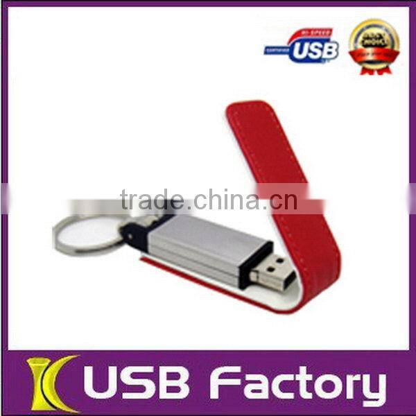 Top level best selling leather case usb portable flash driver