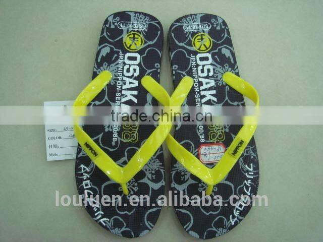 663 LOULUEN New Design EVA Slippers Men Beach Flip Flops With Logo