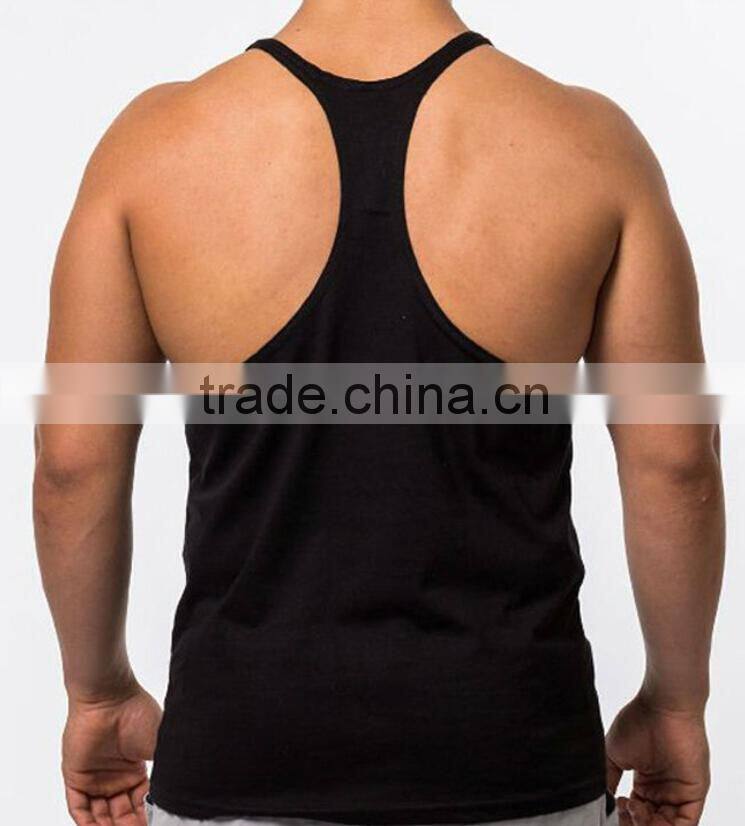 100% polyester quick dry dri fit mens stringer tank top custom design factory price