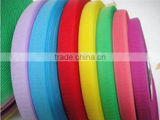 Colored hook and loop tape straps