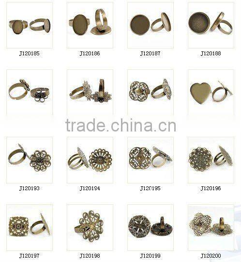 Vintage Adjustable Rings Settings without Stones