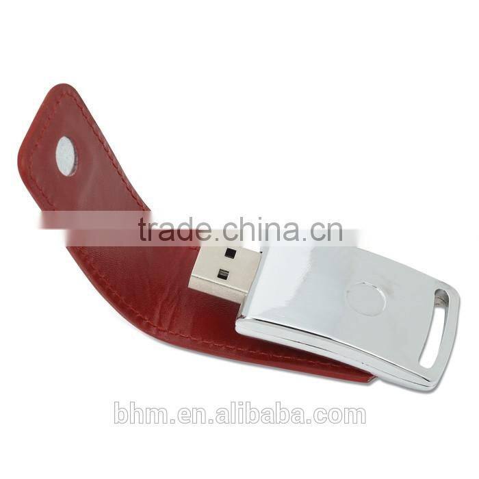 High speed ultra-thin leather usb memory stick, special usb flash drive
