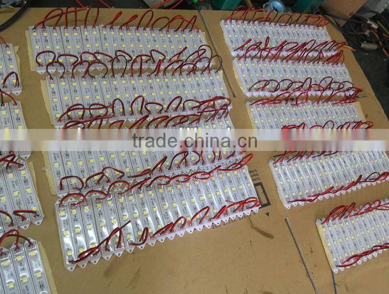 promotion!!!3pcs 5050 SMD LED module,plastic case,WHITE color,DC12V,20pcs a string;75mm*12mm;please advise the color you need