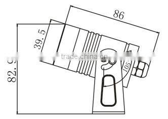 YD-3703DZ 1*3w LED ip64 stainless steel cob spot light led