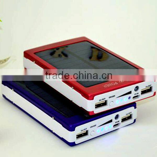 30000mah Solar Power Bank with 4 in 1 USB spring cable