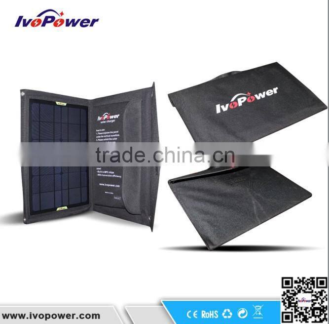 15W monocrystalline siliconsolar foldable solar charger