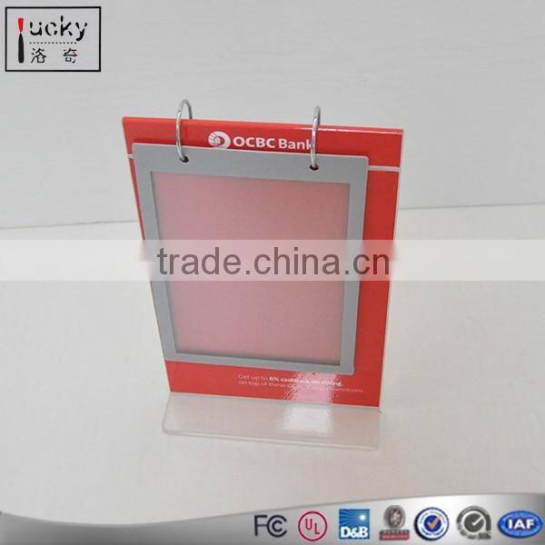 Red Acrylic Wall Holder With Two Pocket