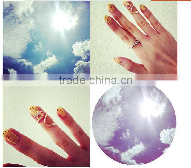 Favorite retro texture black gem ring jellyfish shape personality ring for lady