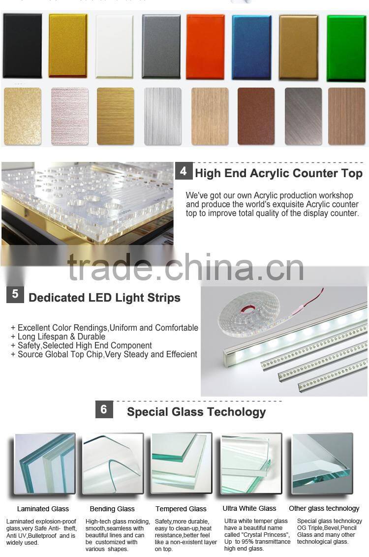 Luxury High End Wood Mall Cosmetic Kiosk