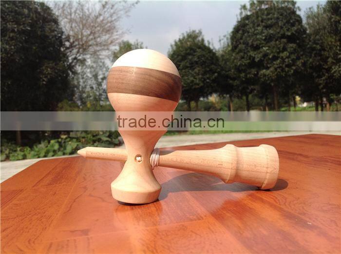 No paint walnut maple vertical stripe kendama,super fun jigsaw kendama natural