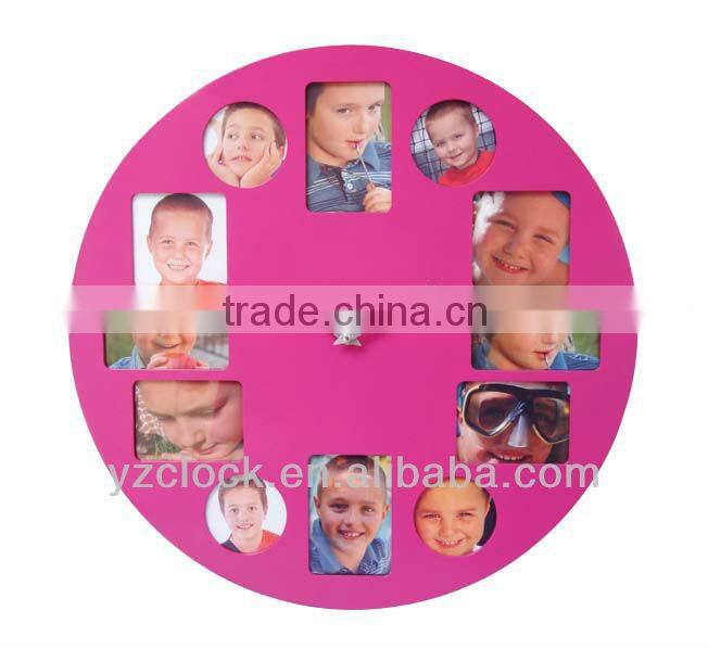 16 inch Round Clock With Photo Frame/Photo Frame Clock YZ-3181D