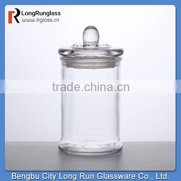 LongRun Factory manufacturing clear glass jar with glass lid