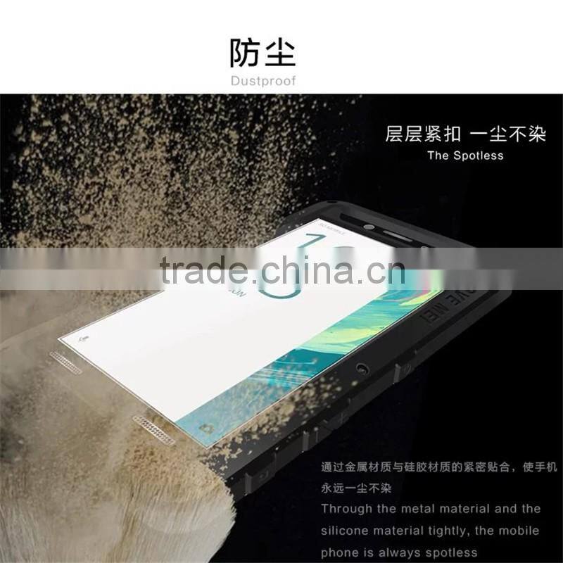 For Sony Xperia X Case Love Mei Powerful Rugged Waterproof Shockproof Dirtproof Case with Glass Metal Aluminum case