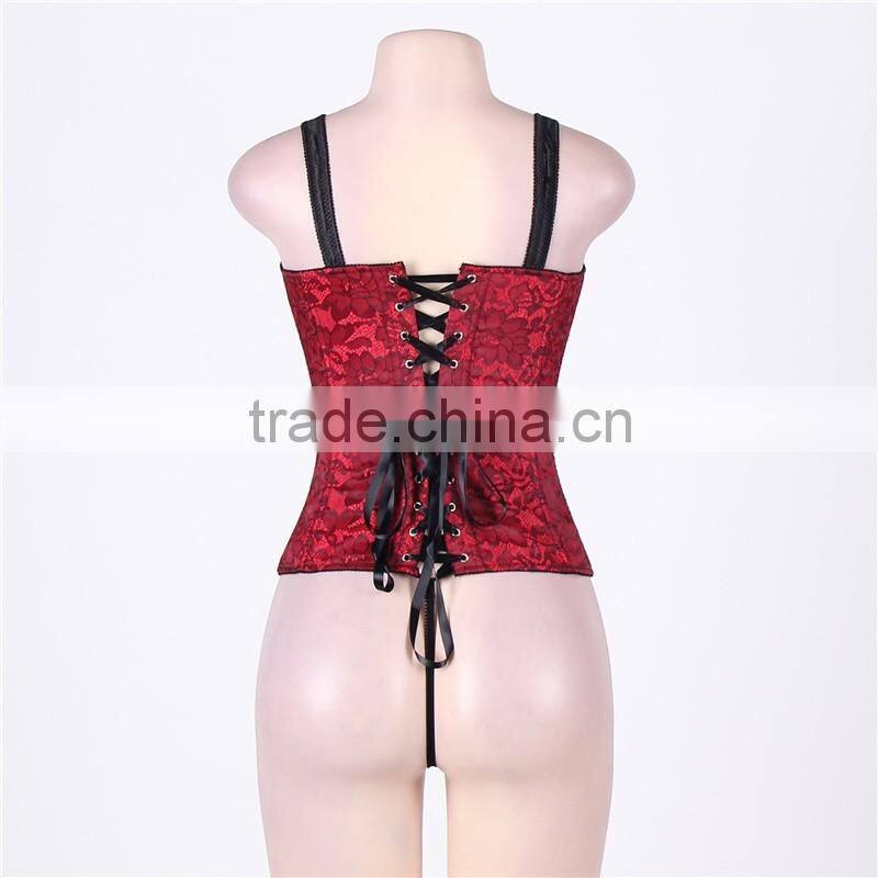 Vintage style beautiful patterns big women sexy lingeries corset