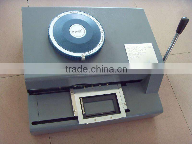 Number plate embossing machine