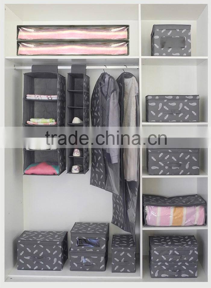 Fashion Europe under bed no-woven fabric zipper handle storage bag