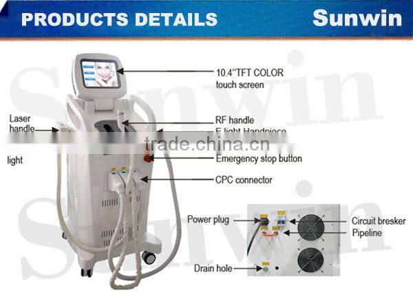 medical CE approval pain free fast hair removal elight with factory price