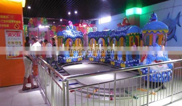 Fiberglass sea animation kids rides electric animal train rides ocean tourist train sale