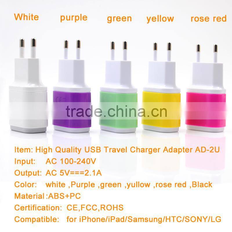 wholesale high quality two usb charger for Samsung Galaxy s5 s6