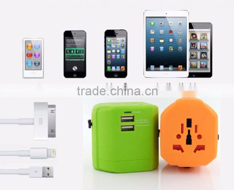 Kantravel DoubleUSB 2500 ma electric dryer plug adapter 5v travel electric adapter us to india electric adapter