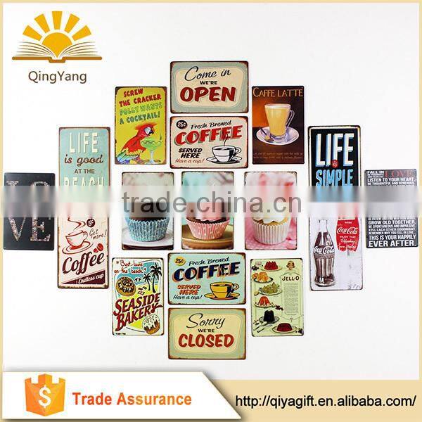 wall decor advertising metal signs all kinds of design plate