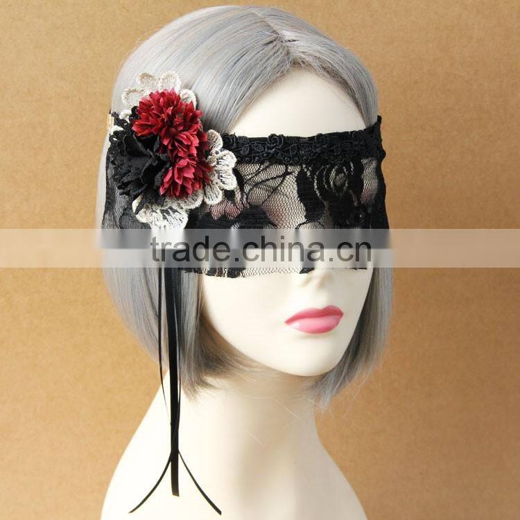 MYLOVE halloween mask for women sexy lace mask with flower MLMJ02