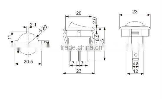 switch button series rocker push button switch