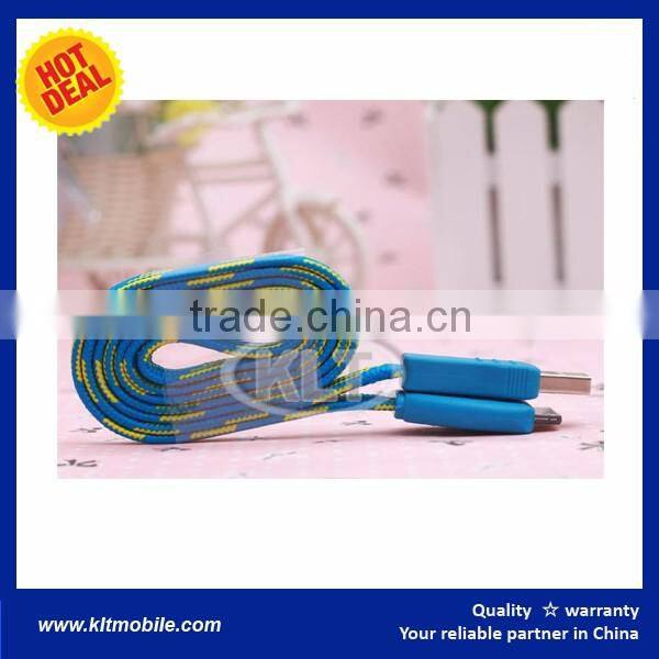 High cost effetive braid USB Cable for mobile phone