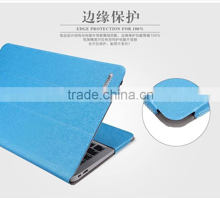 PU Leather Stand Cover Case For MacBook Air Pro Retina 11 12 13 15 inch Sleeve Luxury Leisure Laptop Bags & Case