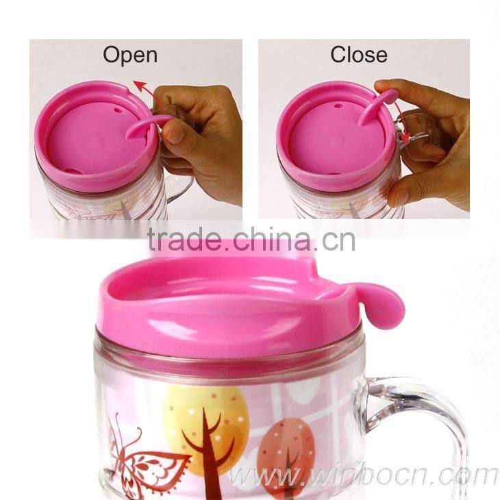 New Handle Plastic Cartoon Drinking Cup & Mug DIY