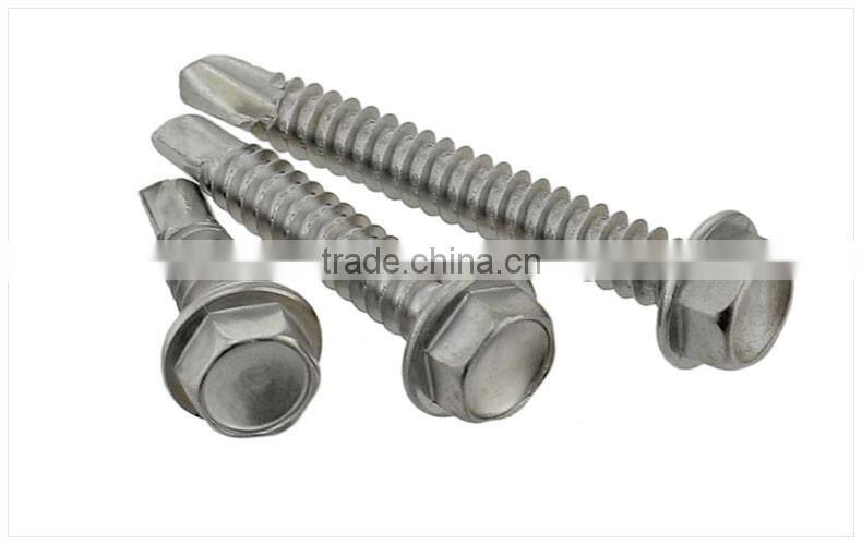 hex head self drilling screw/ hex head self drilling screw with washer/stainless drilling screw with washer