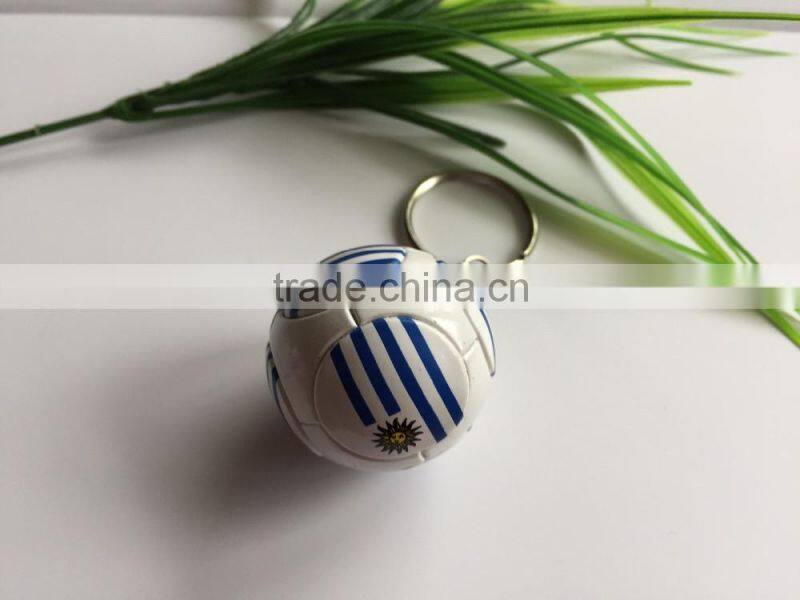 2016 European Cup PVC sports football/soccer keychain, countries flag uruguay keychain /ring