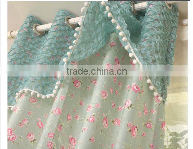 2015 hot sale printed designed No. 18 window curtains, made- up black out fabric in home or hotel