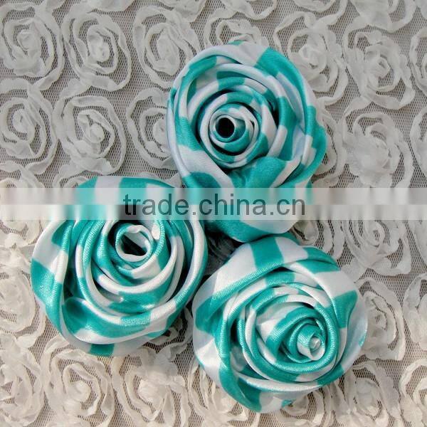 Direct manufacturer cheap item to sell ribbon satin rose flower artificial design for holiday/party/tutu dress supplies