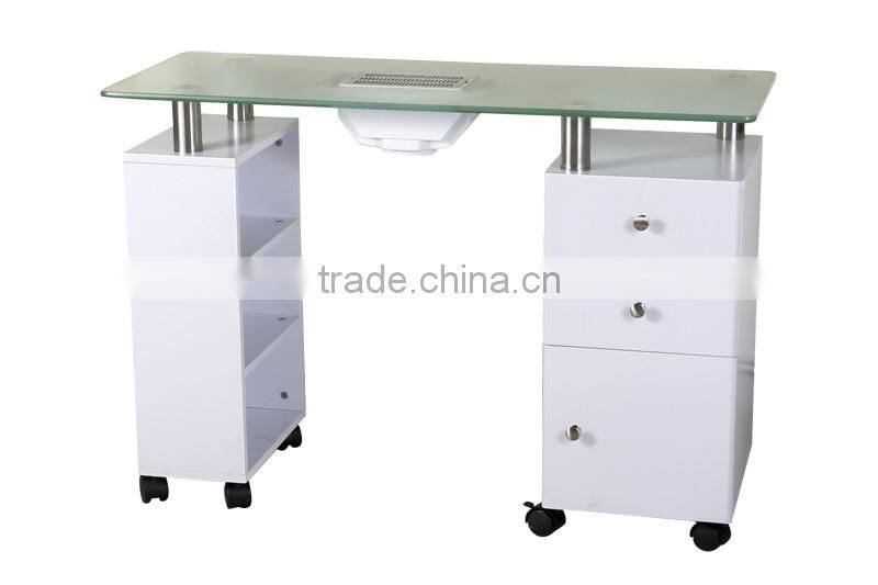 wholesale movable draft fan modern manicure table nail bar tables nail tables for sale