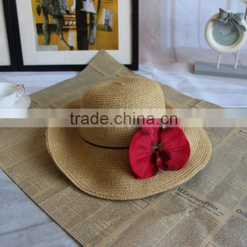 HT040 12cm oil painting color silk orchid flower heads in big size