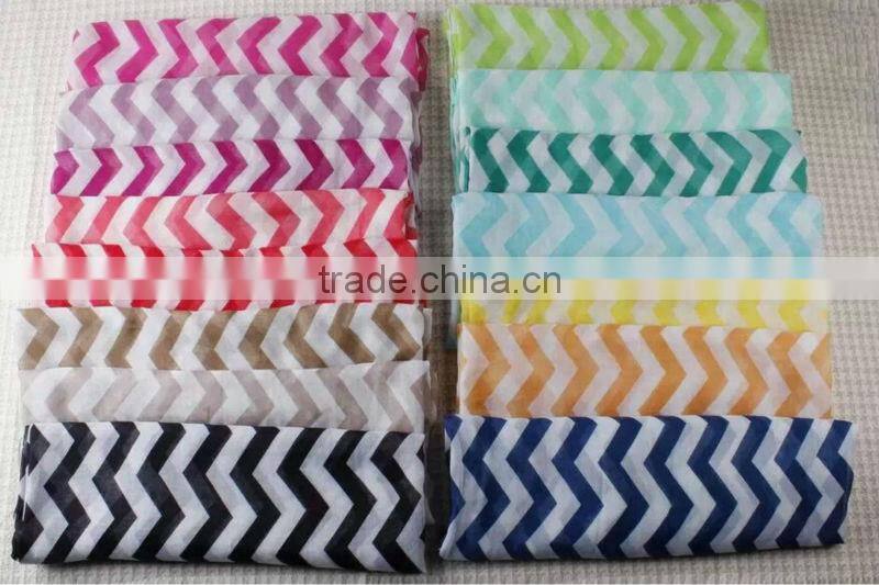 15 colors New Women Infinity Chevron Block Circle Double Loop Wrap Voile Scarf Wholesale