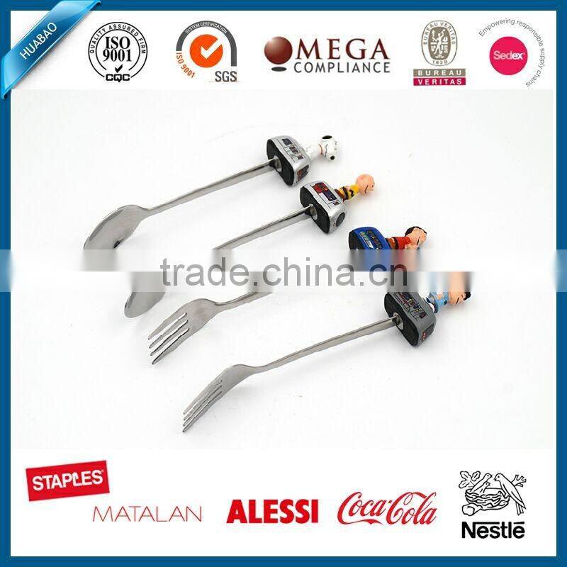 Puppet poly head decorated Unique Product Factory Manufacture Custom Design OEM Craft Polyresin cutlery