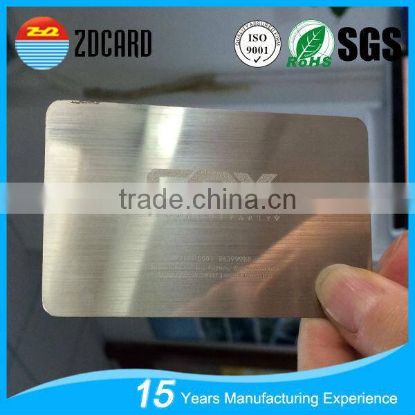 Customized 0.3mm Thin Metal Etch Business Card