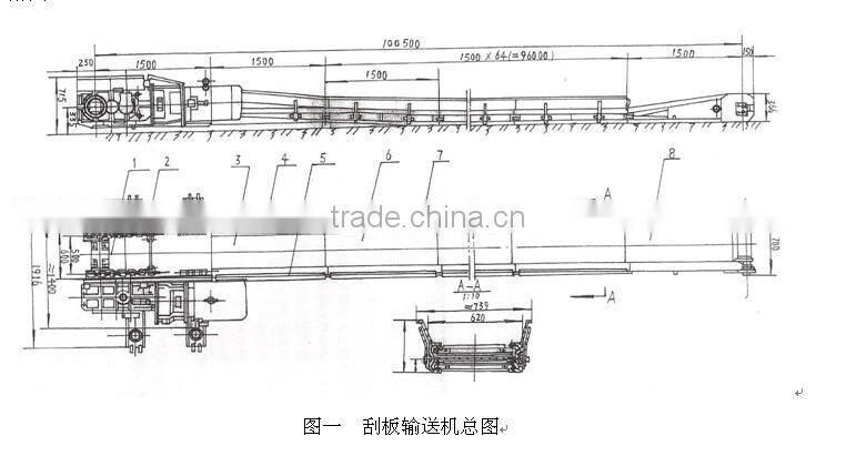 agricultural drag chain grain conveyor machine equipment
