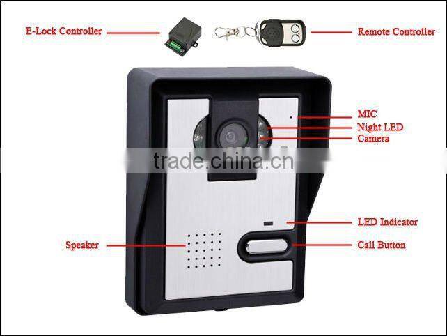 7" Large Screen Video Door Phone Wireless Intercom