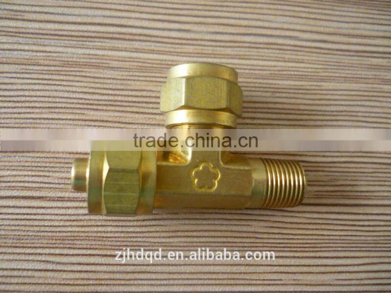 T brass connector with two milled nut ,brass connector using casting or forged techniques