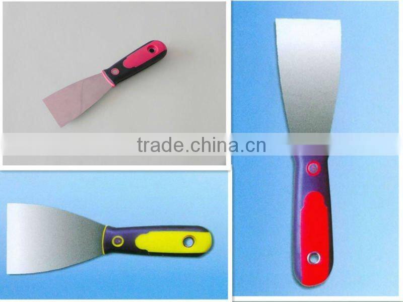 Wallpaper scraper with rubber plastic handle