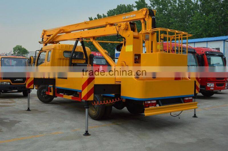 factory directly sale Dongfeng 16~18m high working truck with one and half cab